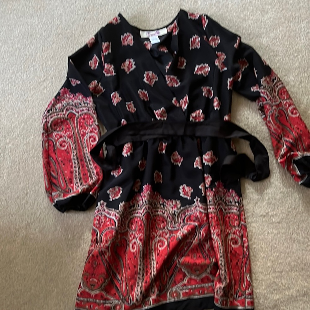 Mock wrap dress